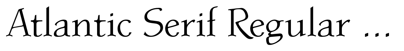 Atlantic Serif Regular OSF
